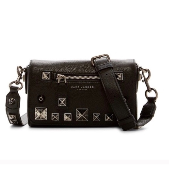 studded leather handbag